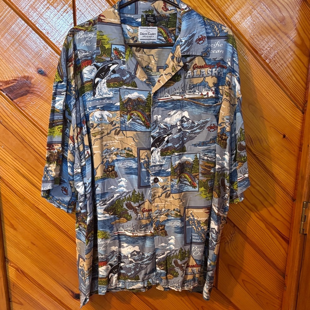 Blue Graphic Alaska Shirt
